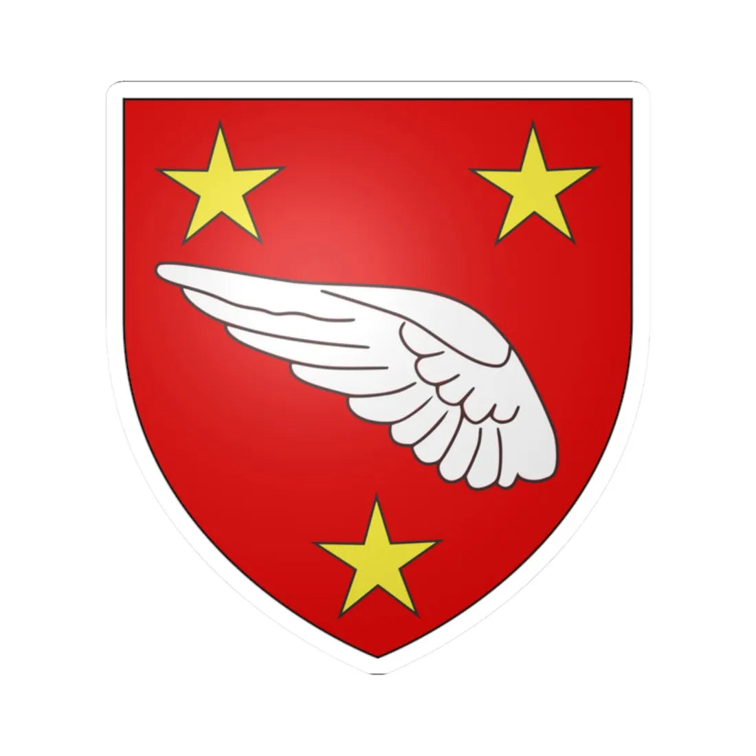 Albenas (France) (Coat of Arms) STICKER Vinyl Kiss-Cut Decal 2 Inch White - The Sticker Space