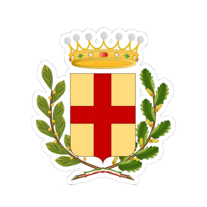 Albenga-Stemma Stile Waterbottle (Italy) (Coat of Arms) STICKER Vinyl Kiss-Cut Decal 4 Inch White - The Sticker Space