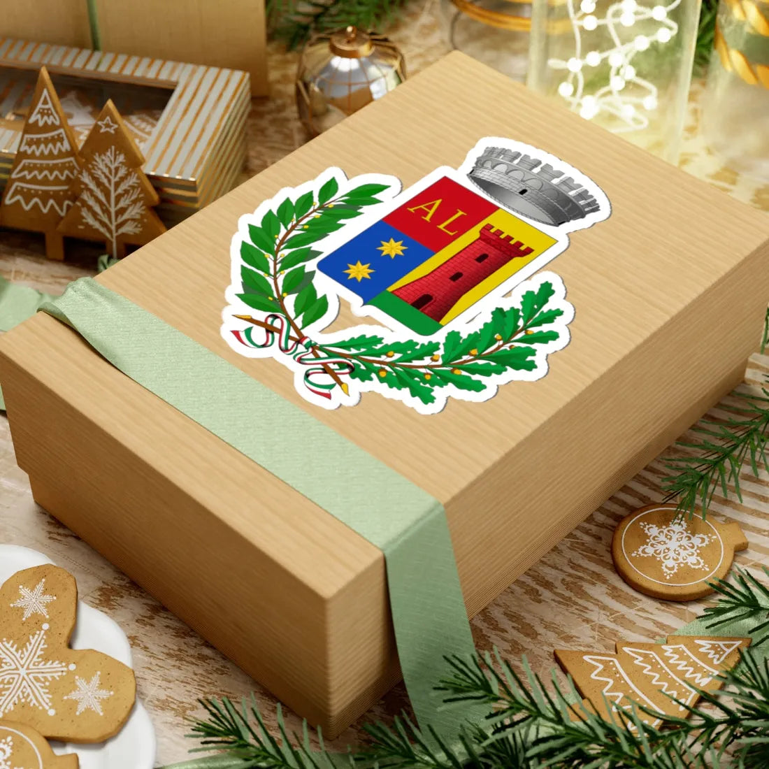 Albera Ligure-Stemma (Italy) (Coat of Arms) STICKER Vinyl Kiss-Cut Decal - The Sticker Space