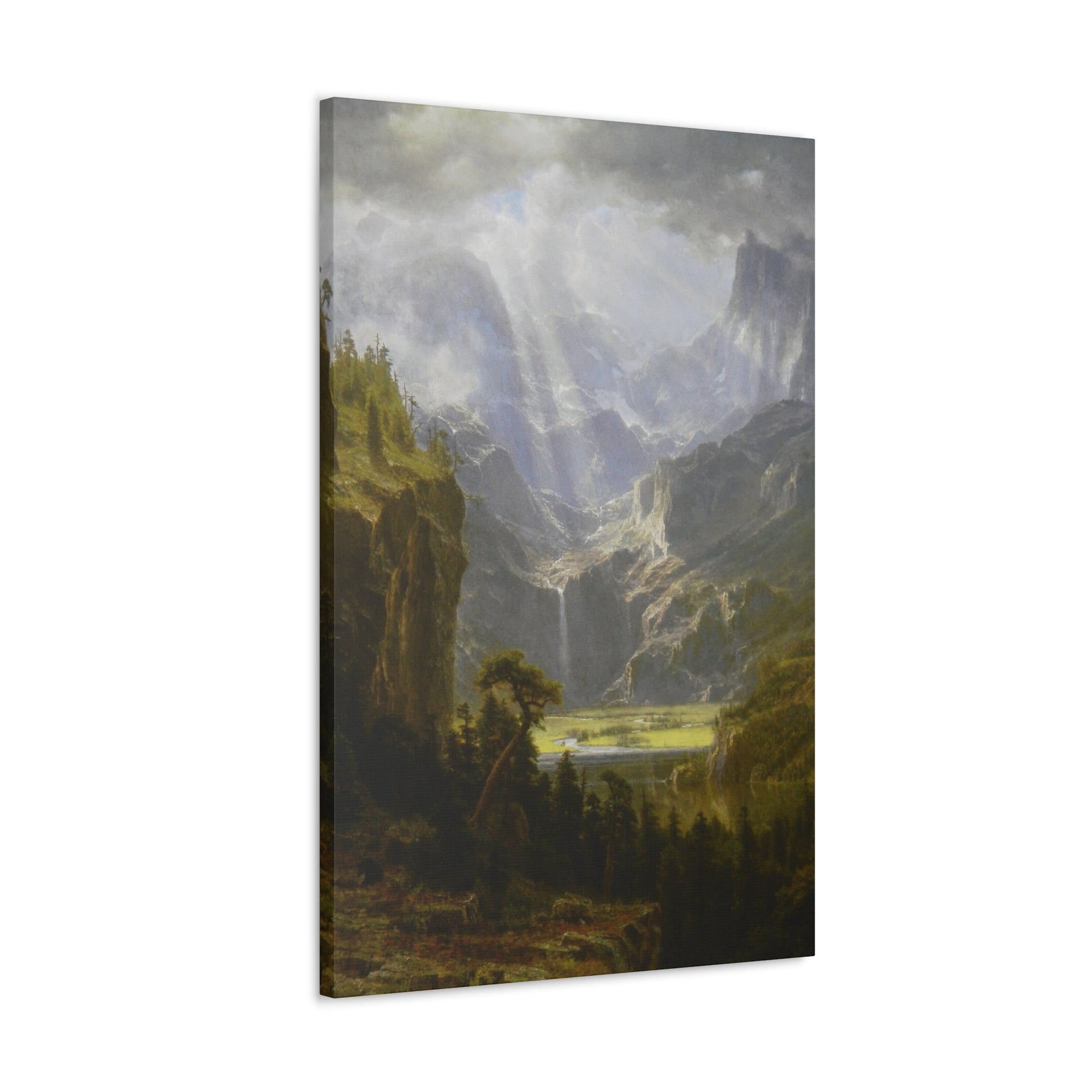 Albert Bierstadt (1830-1902) The Rocky Mountains, Lander's Peak 1 - Canvas Wall Art-The Sticker Space