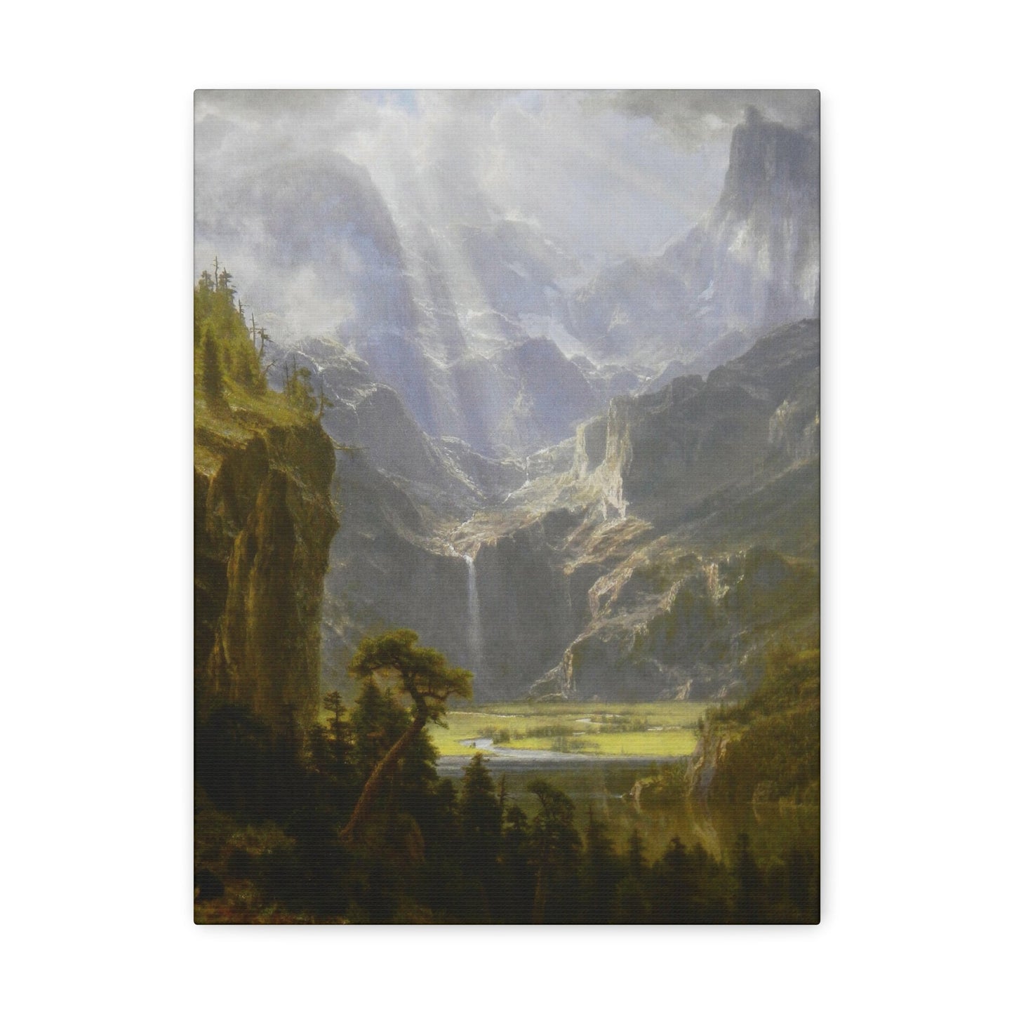 Albert Bierstadt (1830-1902) The Rocky Mountains, Lander's Peak 1 - Canvas Wall Art-12″ x 16″-The Sticker Space