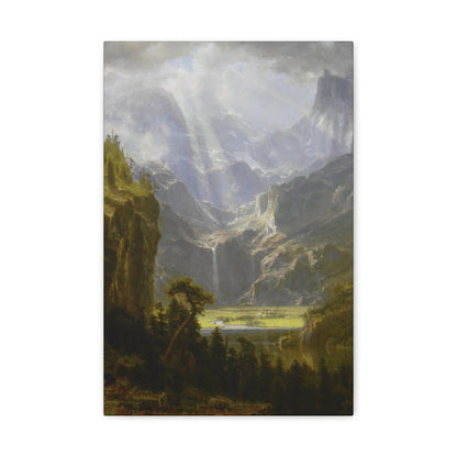 Albert Bierstadt (1830-1902) The Rocky Mountains, Lander's Peak 1 - Canvas Wall Art-12" x 18"-The Sticker Space