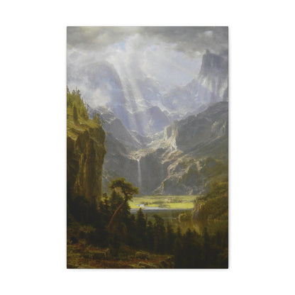 Albert Bierstadt (1830-1902) The Rocky Mountains, Lander's Peak 1 - Canvas Wall Art-16″ x 24″-The Sticker Space