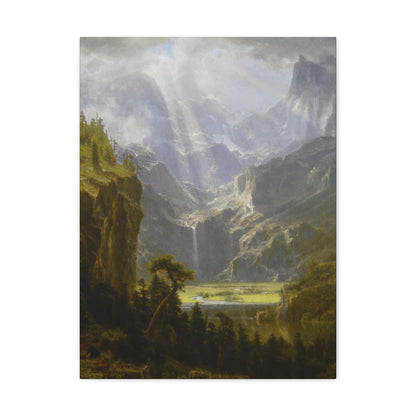 Albert Bierstadt (1830-1902) The Rocky Mountains, Lander's Peak 1 - Canvas Wall Art-18″ x 24″-The Sticker Space