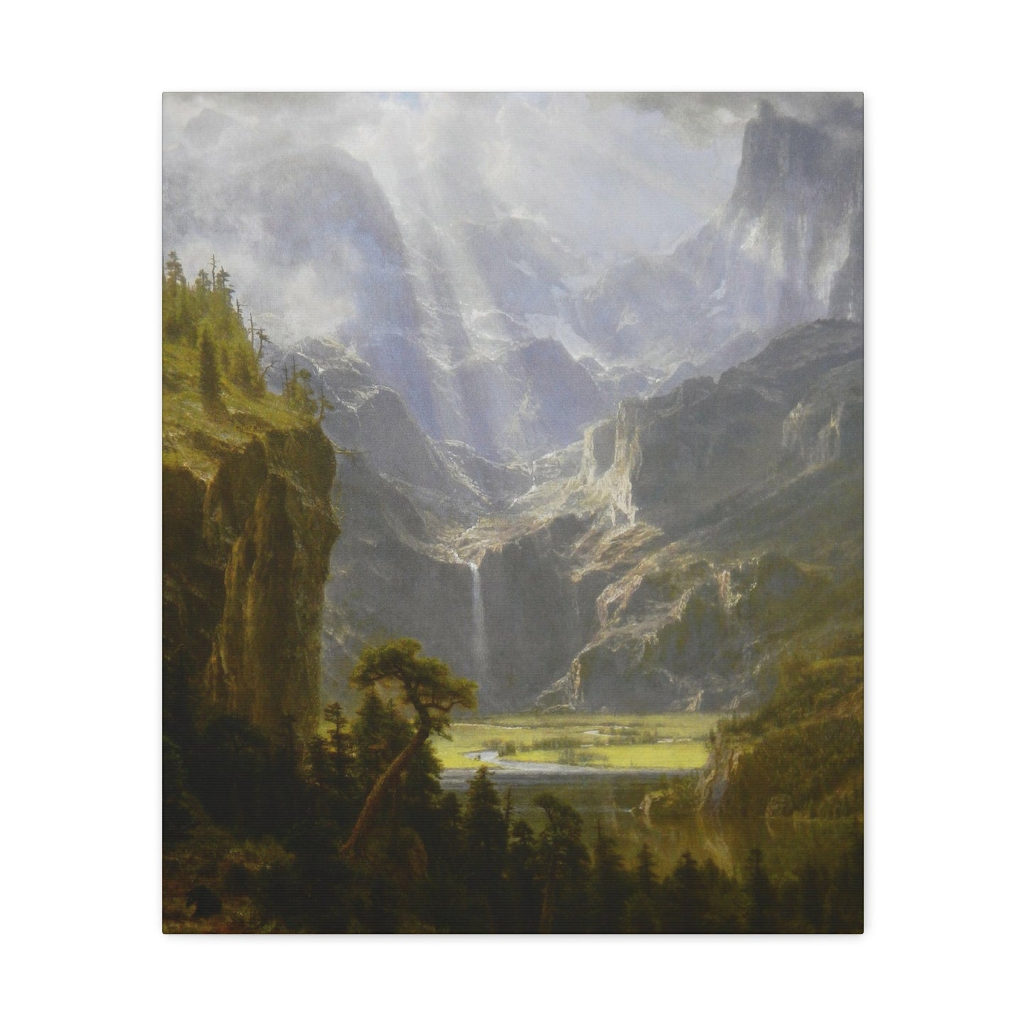 Albert Bierstadt (1830-1902) The Rocky Mountains, Lander's Peak 1 - Canvas Wall Art-20″ x 24″-The Sticker Space