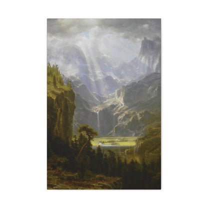 Albert Bierstadt (1830-1902) The Rocky Mountains, Lander's Peak 1 - Canvas Wall Art-20″ x 30″-The Sticker Space