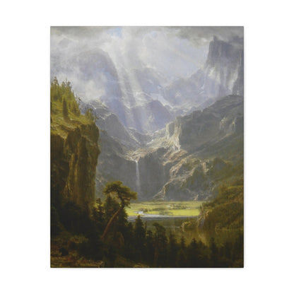 Albert Bierstadt (1830-1902) The Rocky Mountains, Lander's Peak 1 - Canvas Wall Art-24″ x 30″-The Sticker Space