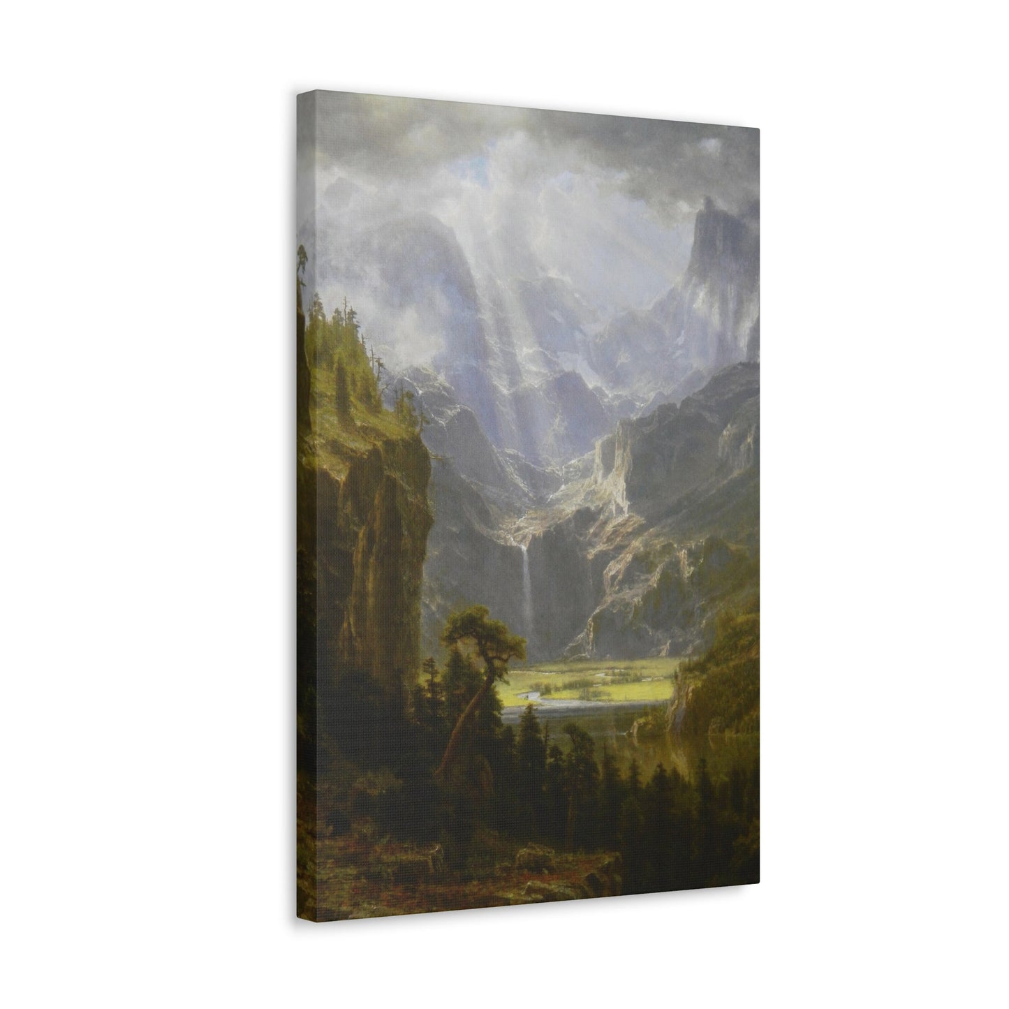 Albert Bierstadt (1830-1902) The Rocky Mountains, Lander's Peak 1 - Canvas Wall Art-The Sticker Space