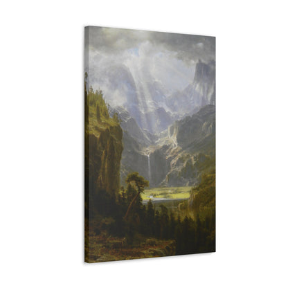 Albert Bierstadt (1830-1902) The Rocky Mountains, Lander's Peak 1 - Canvas Wall Art-The Sticker Space