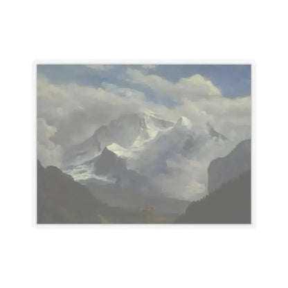 Albert Bierstadt - Above the Timberline (Native Americans in Art) STICKER Vinyl Kiss-Cut Decal 2 Inch Transparent - The Sticker Space