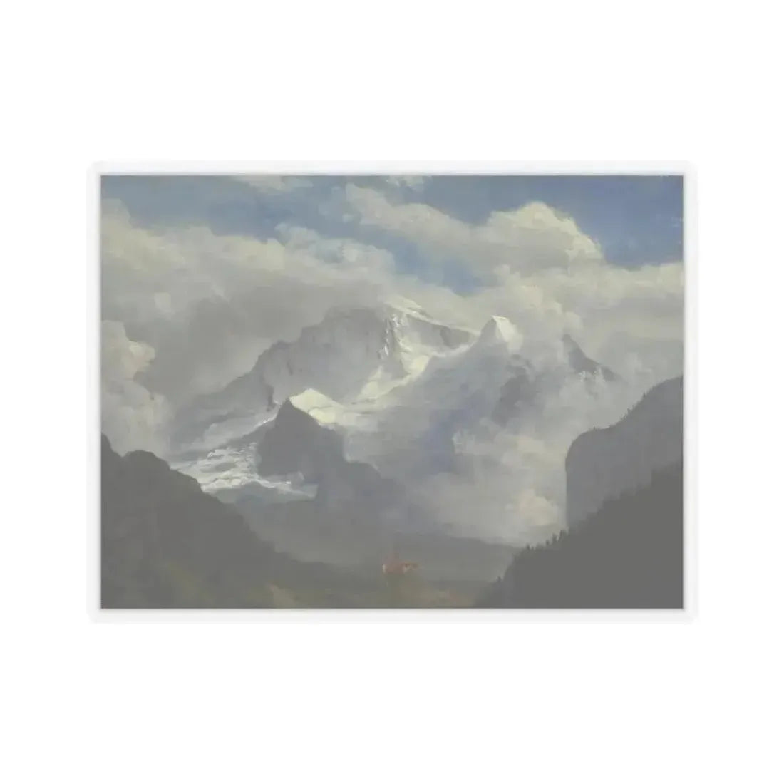 Albert Bierstadt - Above the Timberline (Native Americans in Art) STICKER Vinyl Kiss-Cut Decal 6 Inch Transparent - The Sticker Space
