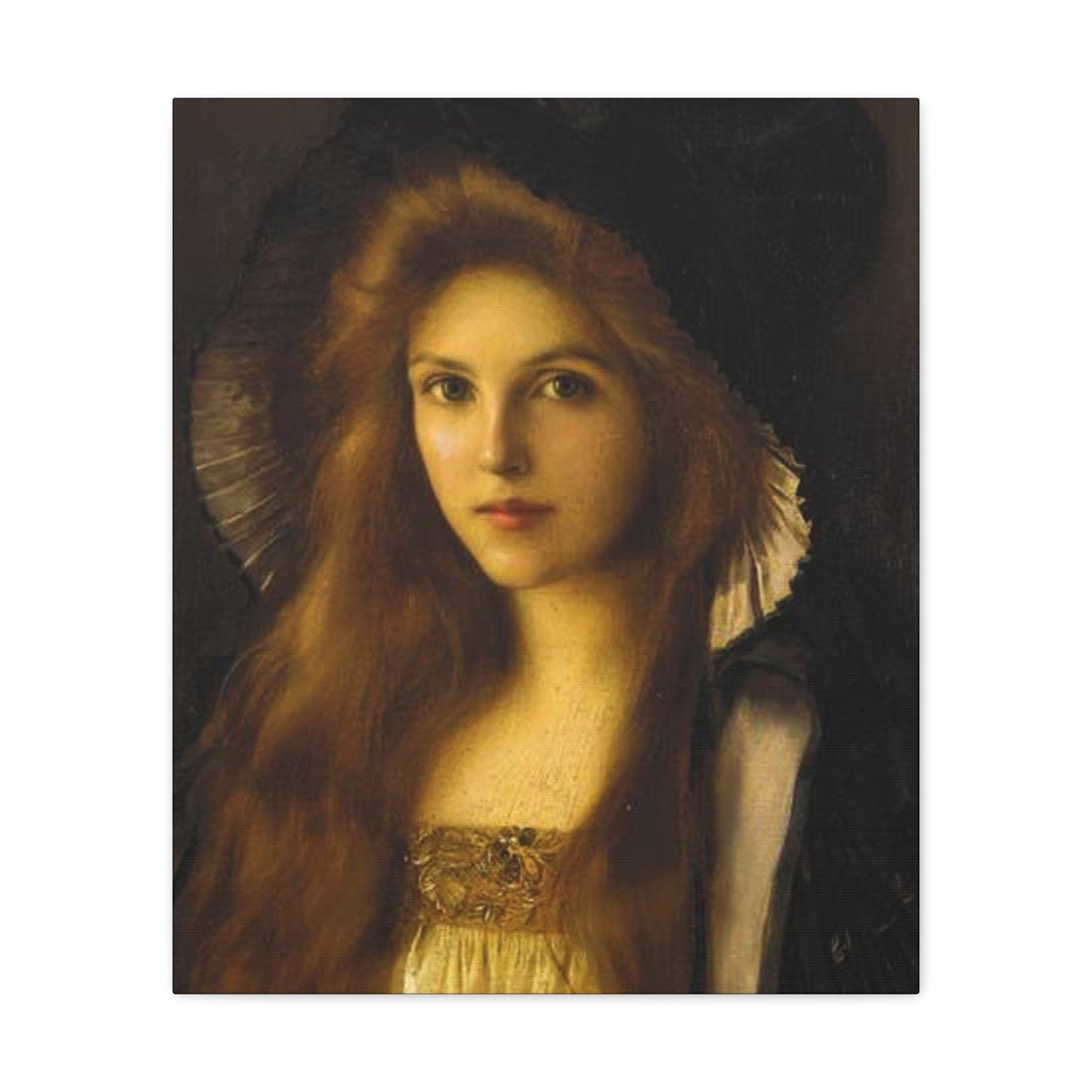 Albert Lynch (1851-1912) Beautiful Betty c1890 - Canvas Wall Art-20″ x 24″-The Sticker Space