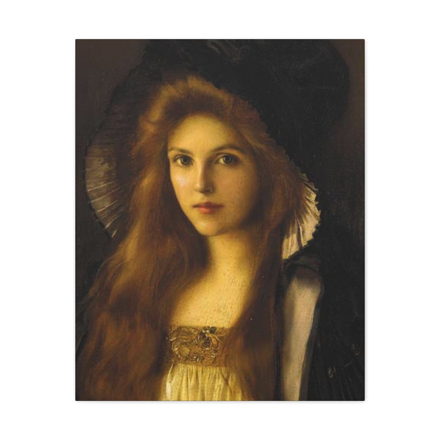 Albert Lynch (1851-1912) Beautiful Betty c1890 - Canvas Wall Art-24″ x 30″-The Sticker Space