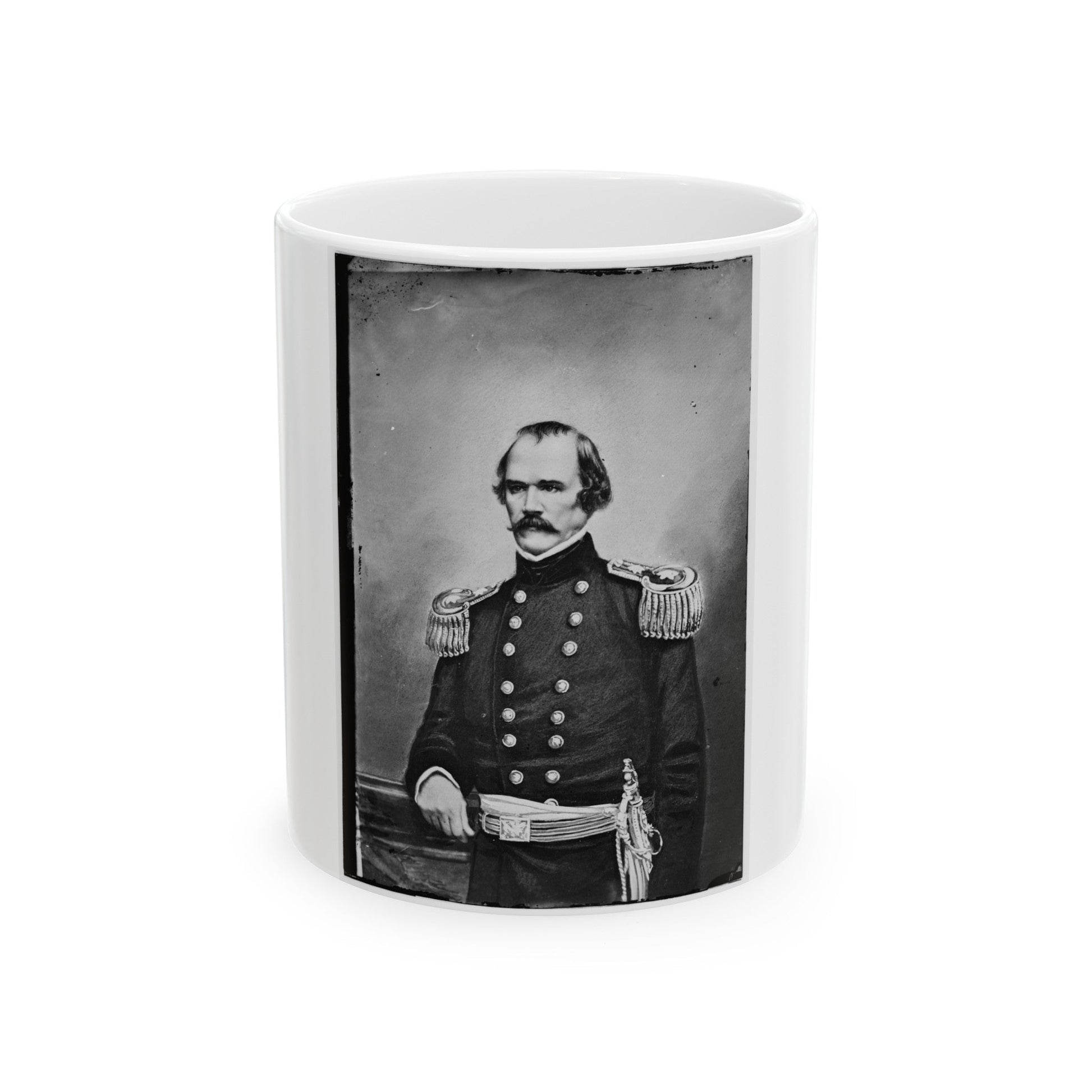 Albert Sidney Johnston (U.S. Civil War) White Coffee Mug-11oz-The Sticker Space