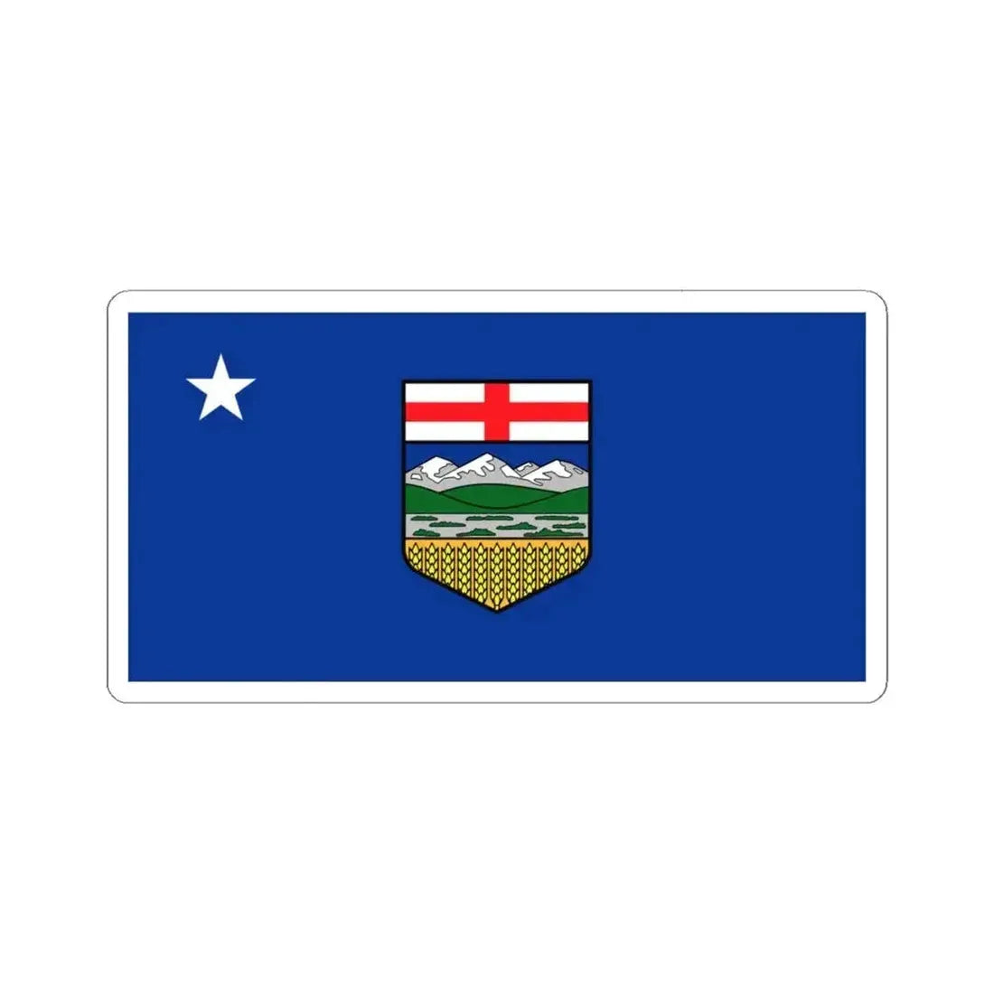 Albertan secessionist flag 2023 (Canada) STICKER Vinyl Kiss-Cut Decal 4 Inch White - The Sticker Space