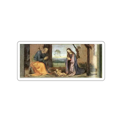 ALBERTINELLI, Mariotto - Birth of Christ (Artwork) STICKER Vinyl Die-Cut Decal White Die-Cut 3 Inch - The Sticker Space
