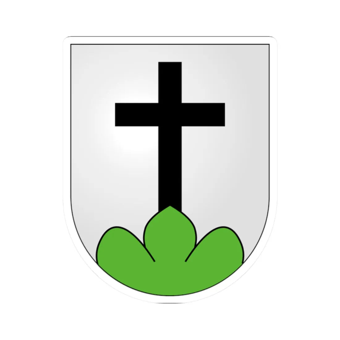 Albinen-coat of arms (Switzerland) (Coat of Arms) STICKER Vinyl Kiss-Cut Decal 2 Inch White - The Sticker Space