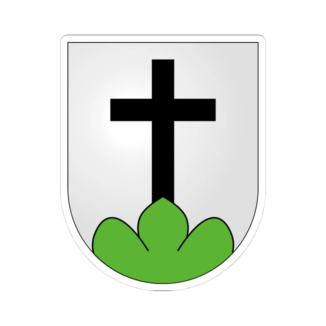 Albinen-coat of arms (Switzerland) (Coat of Arms) STICKER Vinyl Kiss-Cut Decal 4 Inch White - The Sticker Space