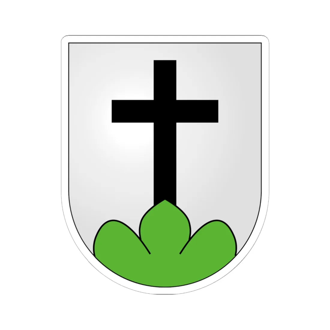 Albinen-coat of arms (Switzerland) (Coat of Arms) STICKER Vinyl Kiss-Cut Decal 6 Inch White - The Sticker Space