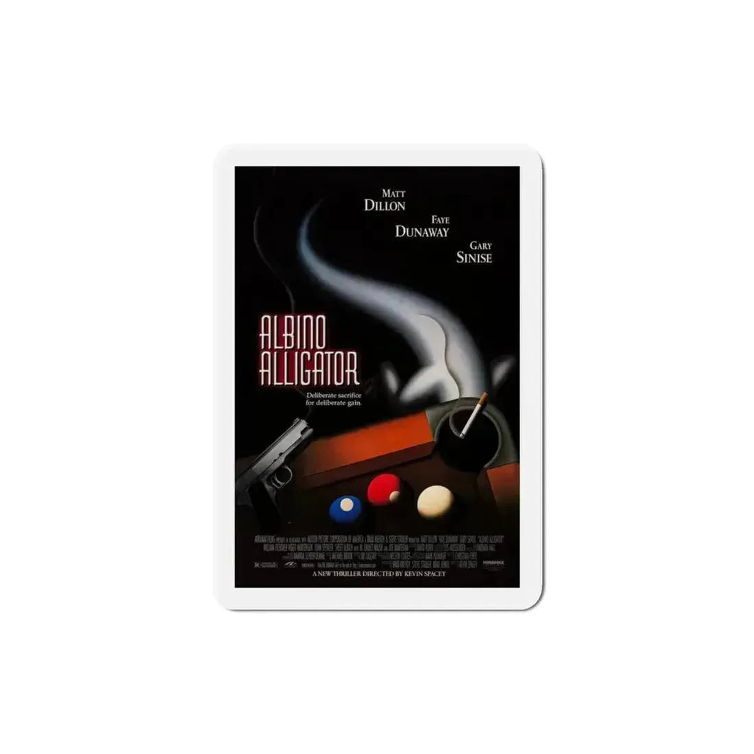 Albino Alligator 1997 Movie Poster Refrigerator Magnet 3 Inch - The Sticker Space