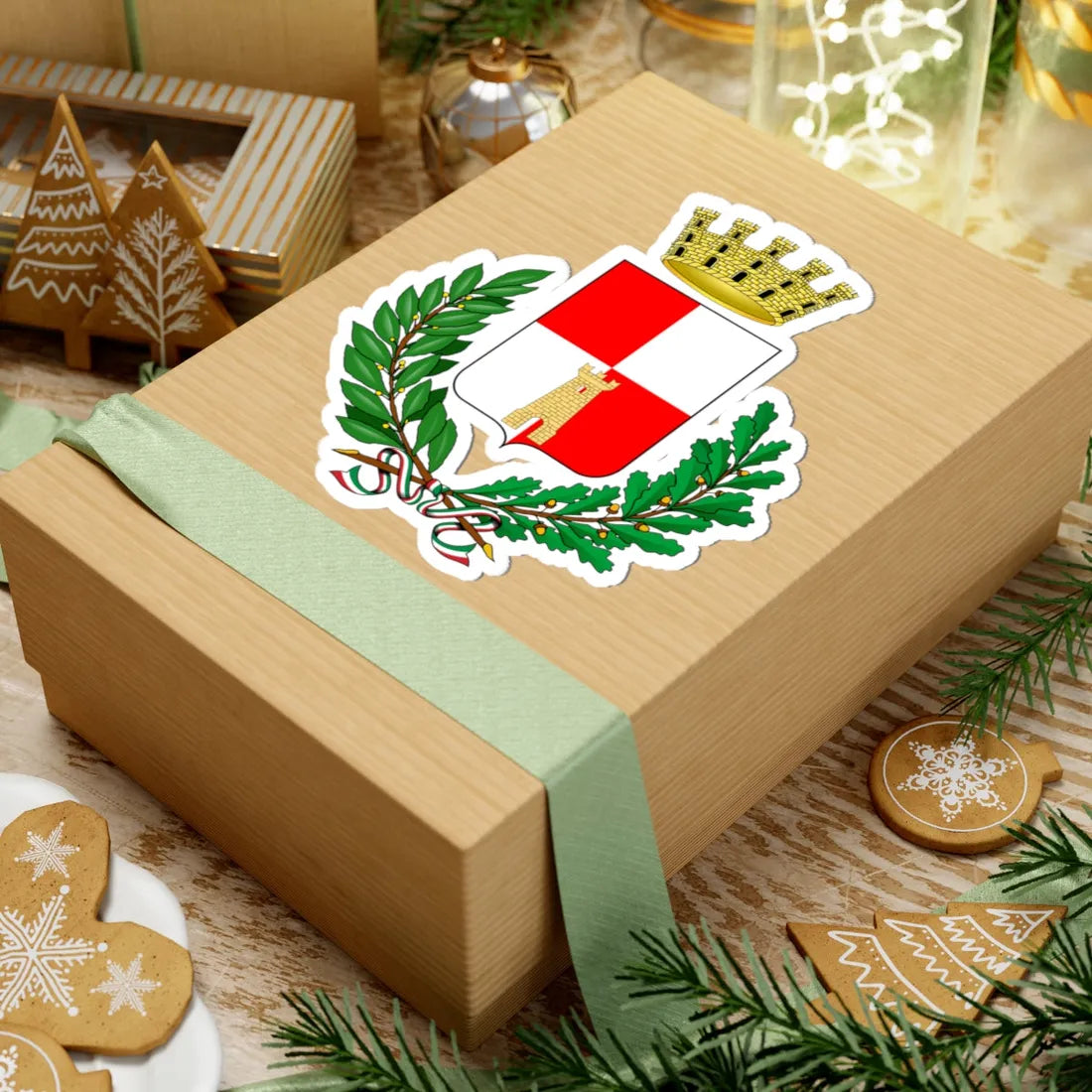 Albino Italia-Stemma (Italy) (Coat of Arms) STICKER Vinyl Kiss-Cut Decal - The Sticker Space