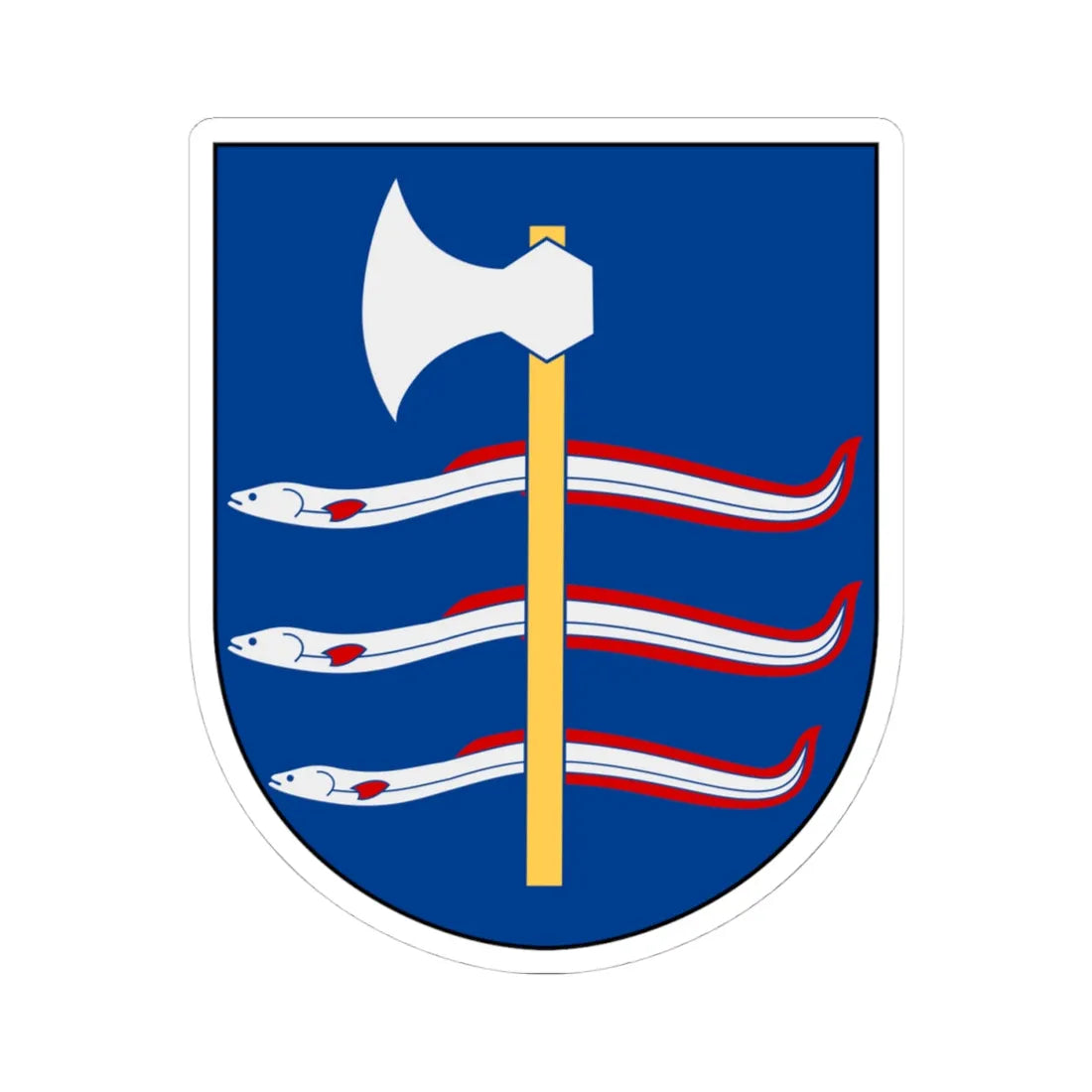 Albo vapen (Sweden) (Coat of Arms) STICKER Vinyl Kiss-Cut Decal 4 Inch White - The Sticker Space