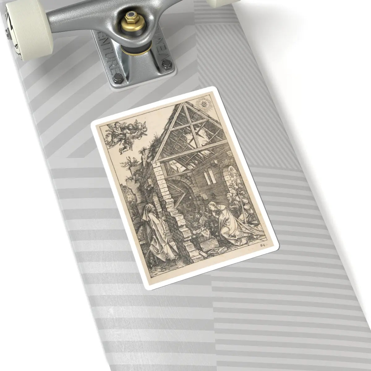 SKU:TSS-STICK-LBRDRR-6X6-548 Sizes:6" × 6" Types:White
