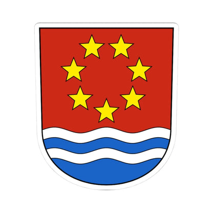 Albula-Alvra Wappen (Switzerland) (Coat of Arms) STICKER Vinyl Kiss-Cut Decal 3 Inch White - The Sticker Space