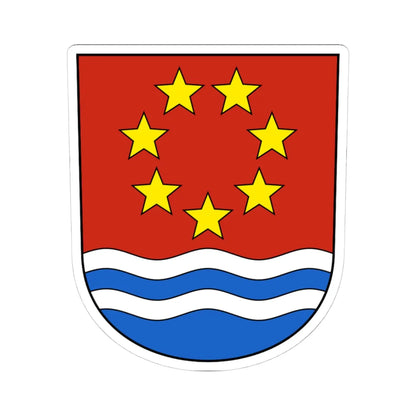 Albula-Alvra Wappen (Switzerland) (Coat of Arms) STICKER Vinyl Kiss-Cut Decal 4 Inch White - The Sticker Space