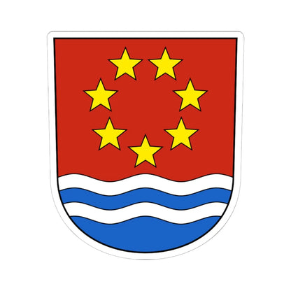 Albula-Alvra Wappen (Switzerland) (Coat of Arms) STICKER Vinyl Kiss-Cut Decal 6 Inch White - The Sticker Space