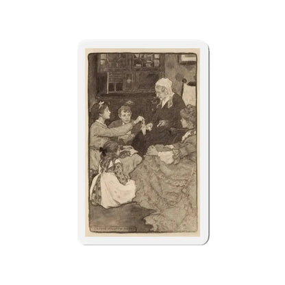 Alcott's Old Fashioned Girl, story illustration (Magazine Illustration) Refrigerator Magnet - The Sticker Space