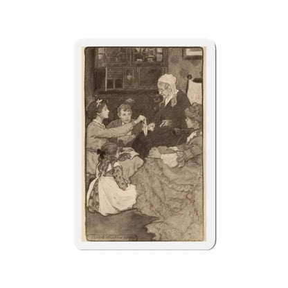 Alcott's Old Fashioned Girl, story illustration (Magazine Illustration) Refrigerator Magnet - The Sticker Space