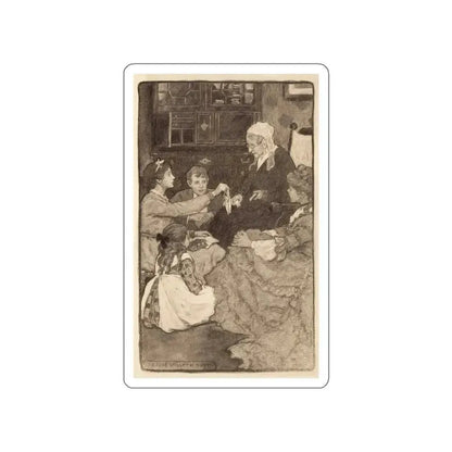 Alcott's Old Fashioned Girl, story illustration (Magazine Illustration) STICKER Vinyl Die-Cut Decal - The Sticker Space