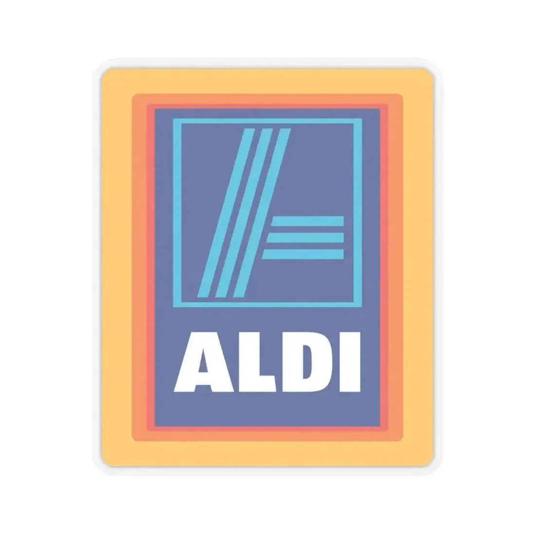 Aldi (Logo) STICKER Vinyl Kiss-Cut Decal 6 Inch Transparent - The Sticker Space