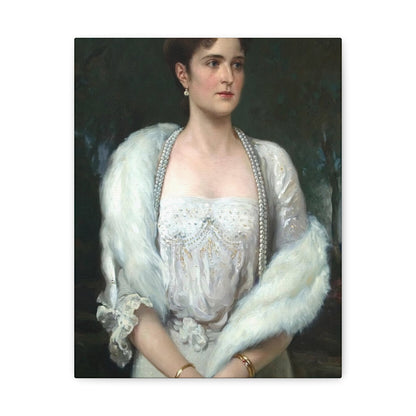 Aleksandr Makovsky (1869-1924) Portrait of Empress Alexandra Feodorovna - Canvas Wall Art-11″ x 14″-The Sticker Space