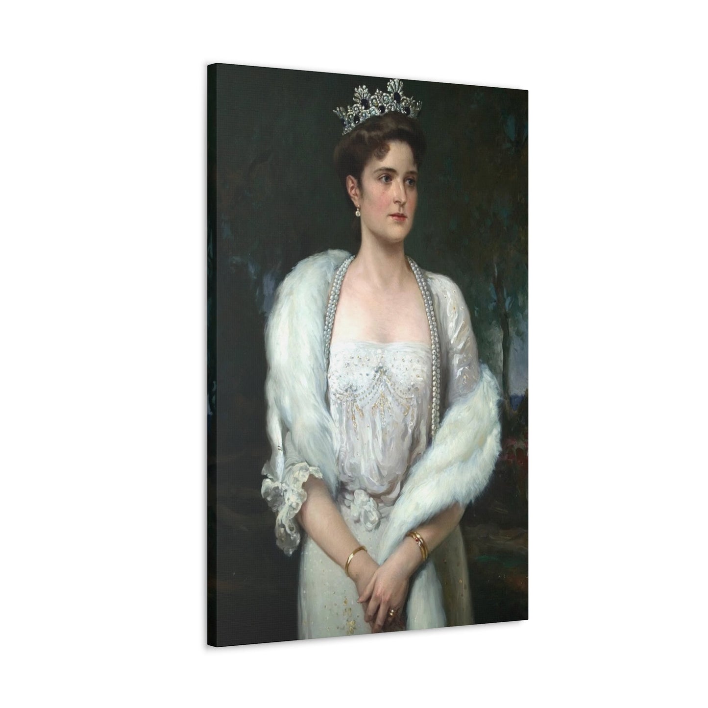 Aleksandr Makovsky (1869-1924) Portrait of Empress Alexandra Feodorovna - Canvas Wall Art-The Sticker Space