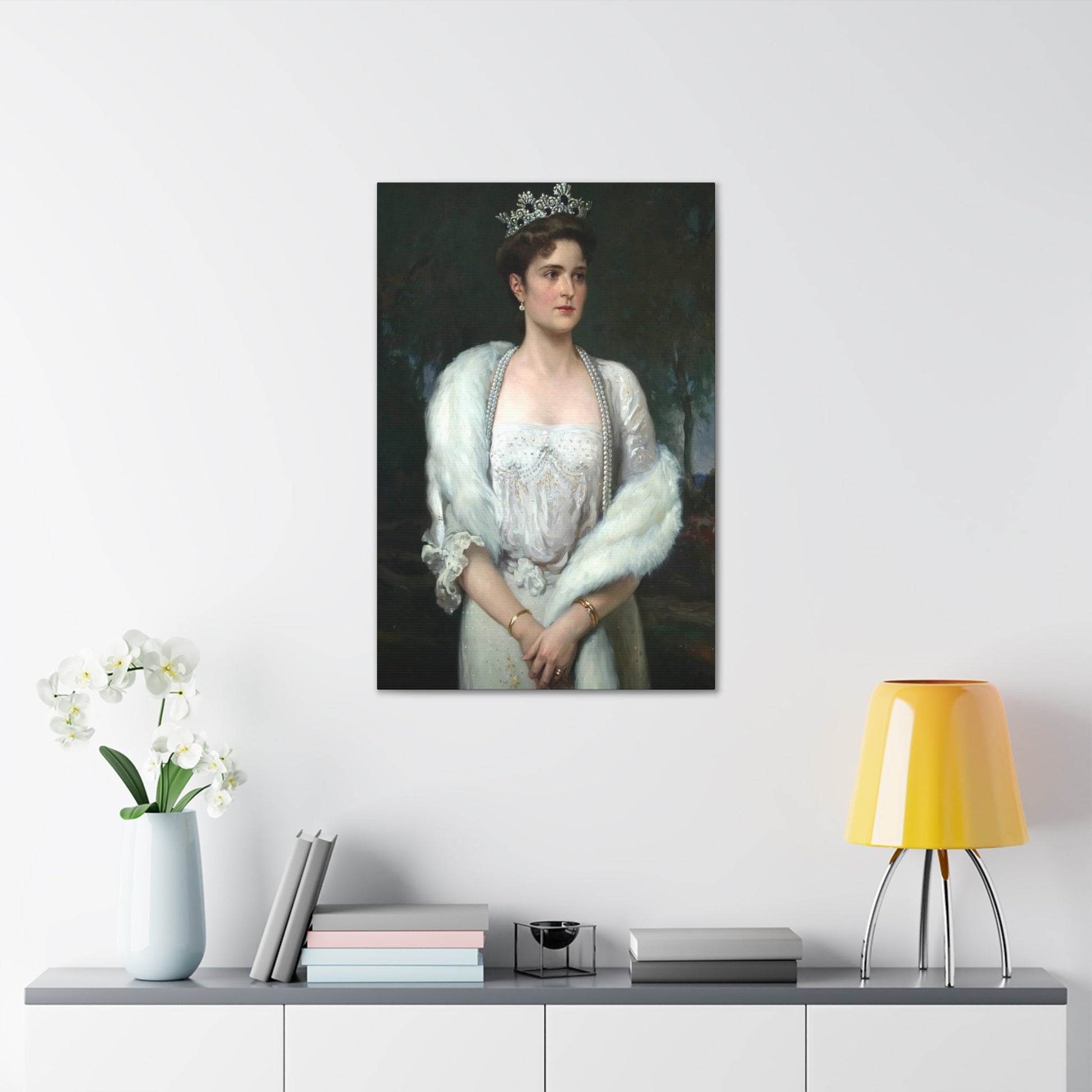 Aleksandr Makovsky (1869-1924) Portrait of Empress Alexandra Feodorovna - Canvas Wall Art-The Sticker Space