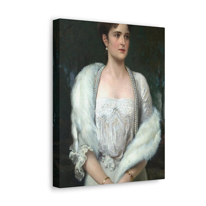 Aleksandr Makovsky (1869-1924) Portrait of Empress Alexandra Feodorovna - Canvas Wall Art-The Sticker Space