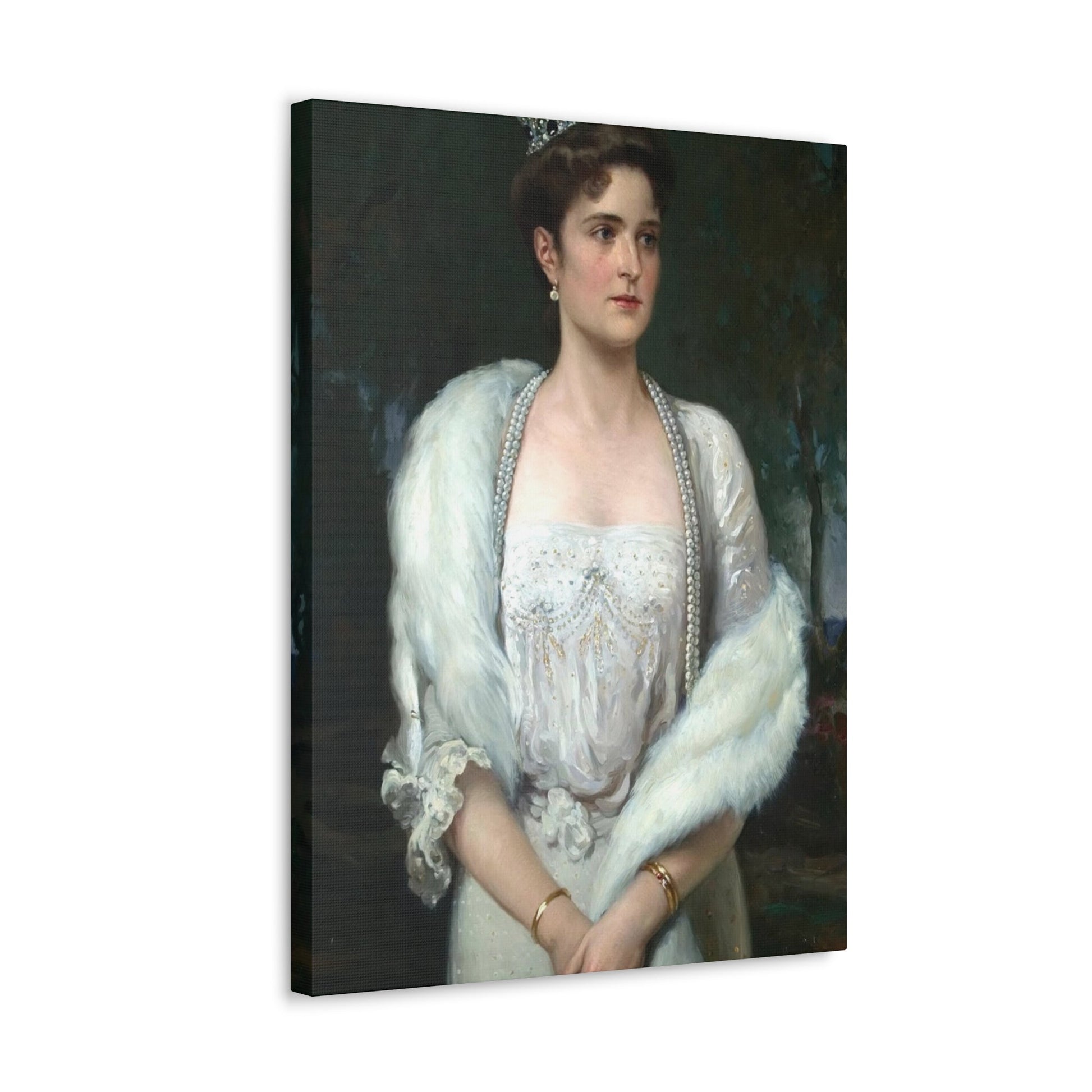 Aleksandr Makovsky (1869-1924) Portrait of Empress Alexandra Feodorovna - Canvas Wall Art-The Sticker Space