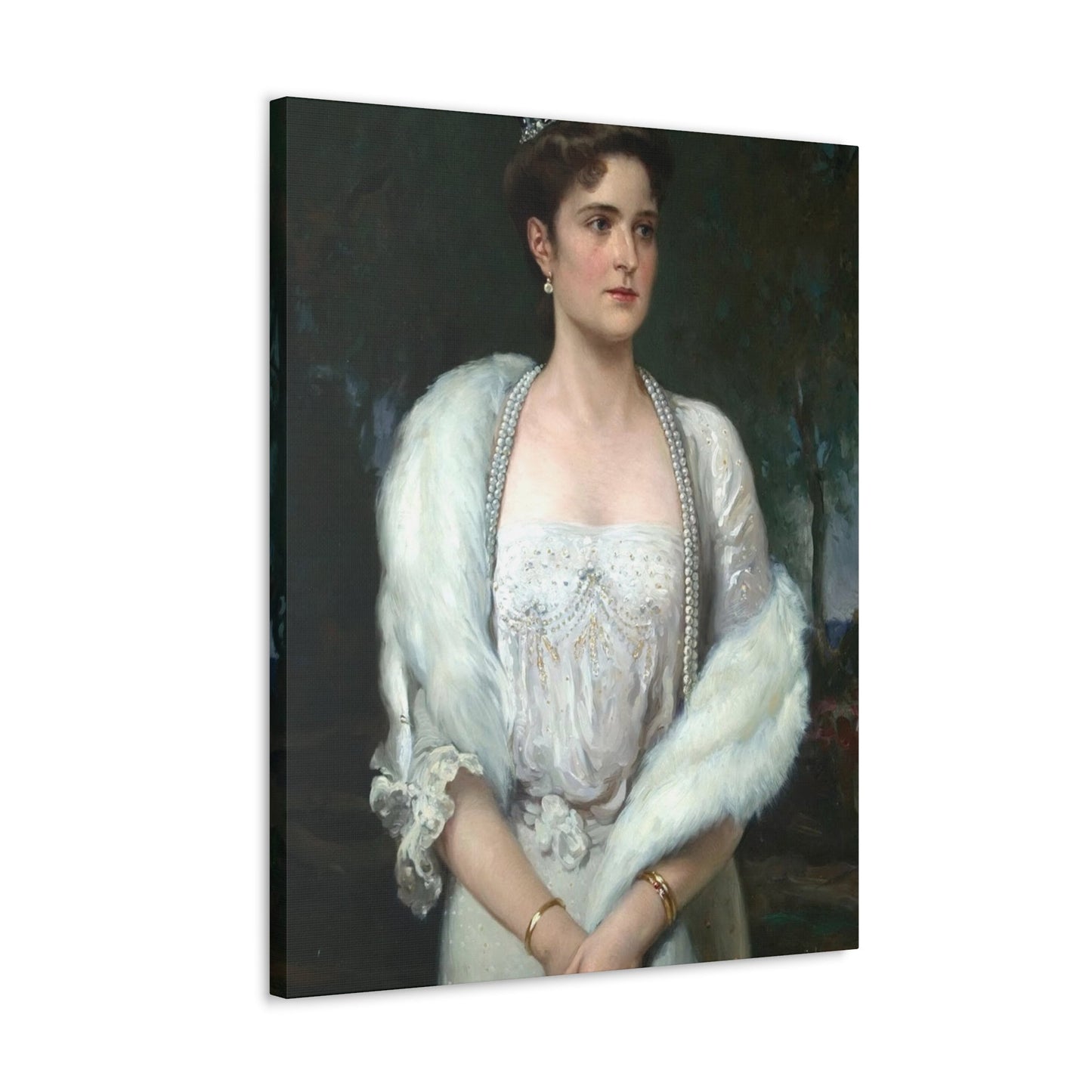 Aleksandr Makovsky (1869-1924) Portrait of Empress Alexandra Feodorovna - Canvas Wall Art-The Sticker Space