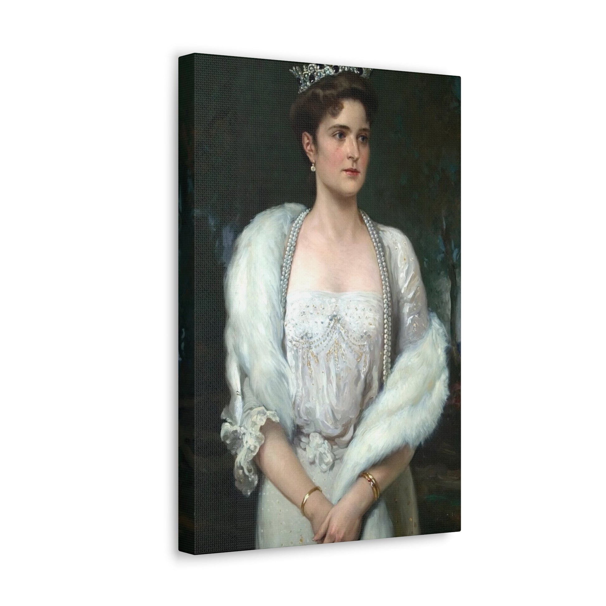 Aleksandr Makovsky (1869-1924) Portrait of Empress Alexandra Feodorovna - Canvas Wall Art-The Sticker Space