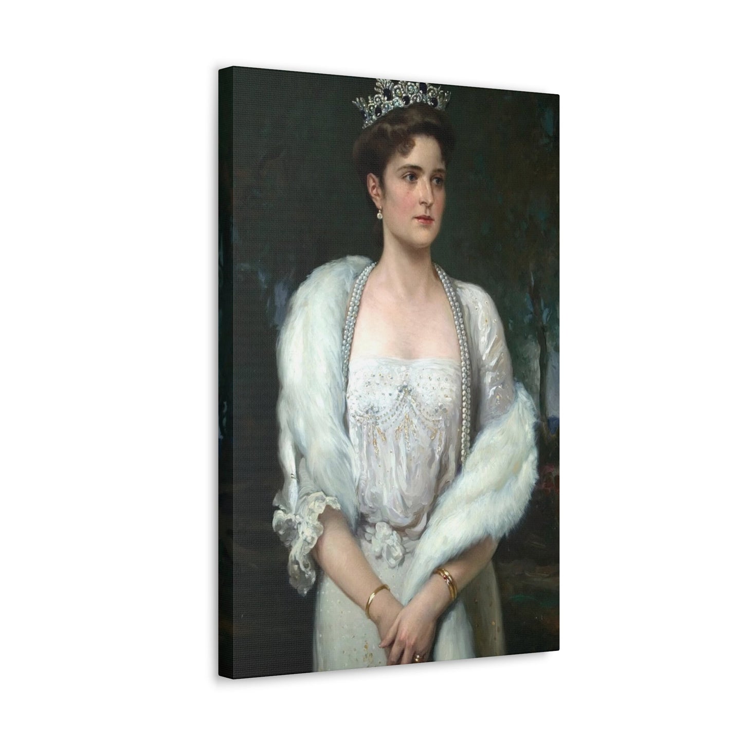 Aleksandr Makovsky (1869-1924) Portrait of Empress Alexandra Feodorovna - Canvas Wall Art-The Sticker Space