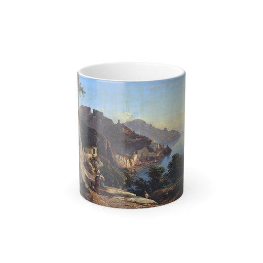 Alessandro La Volpe (1820-1887) Vue d'Amalfi - Color Changing Mug 11oz-11oz-The Sticker Space