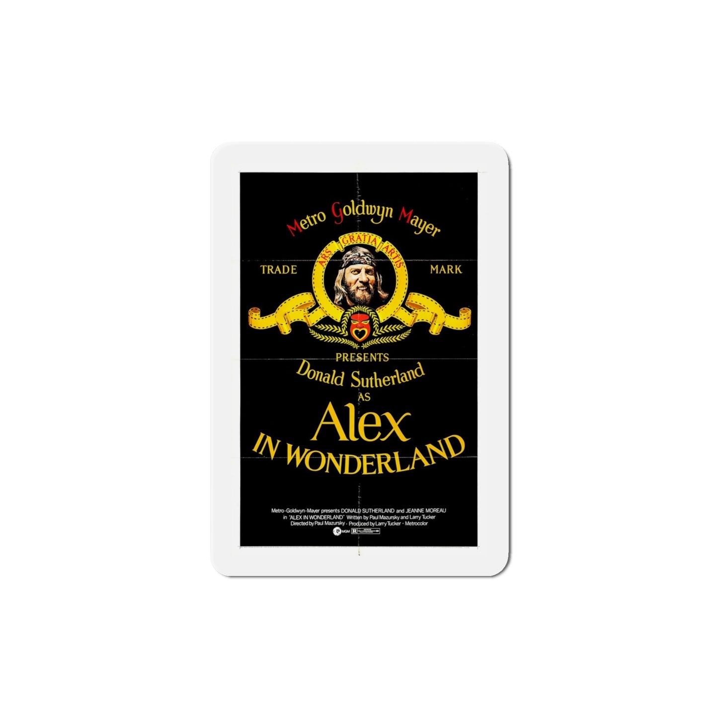 Alex in Wonderland 1970 Movie Poster Die-Cut Magnet-4 Inch-The Sticker Space