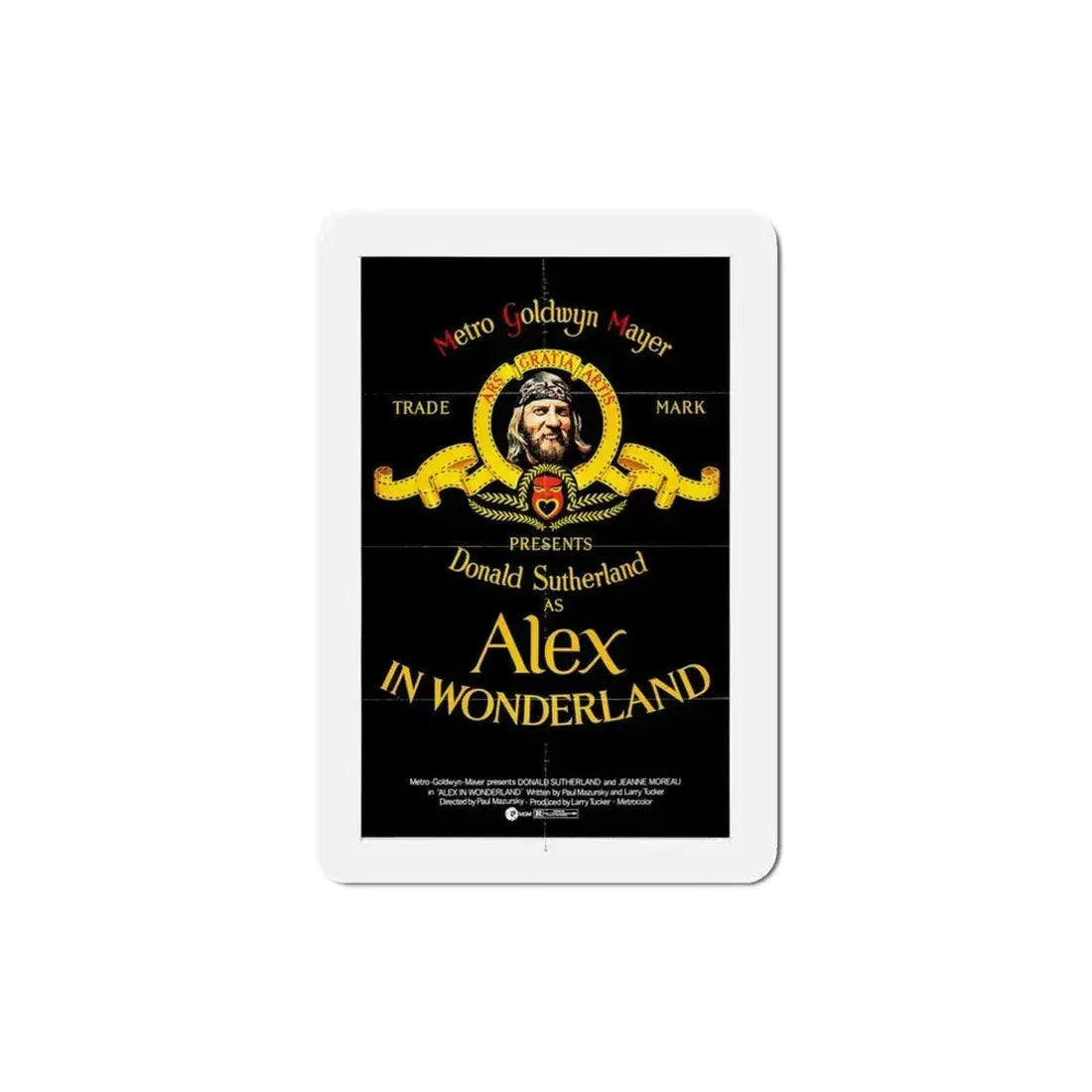 Alex in Wonderland 1970 Movie Poster Refrigerator Magnet 3 Inch - The Sticker Space
