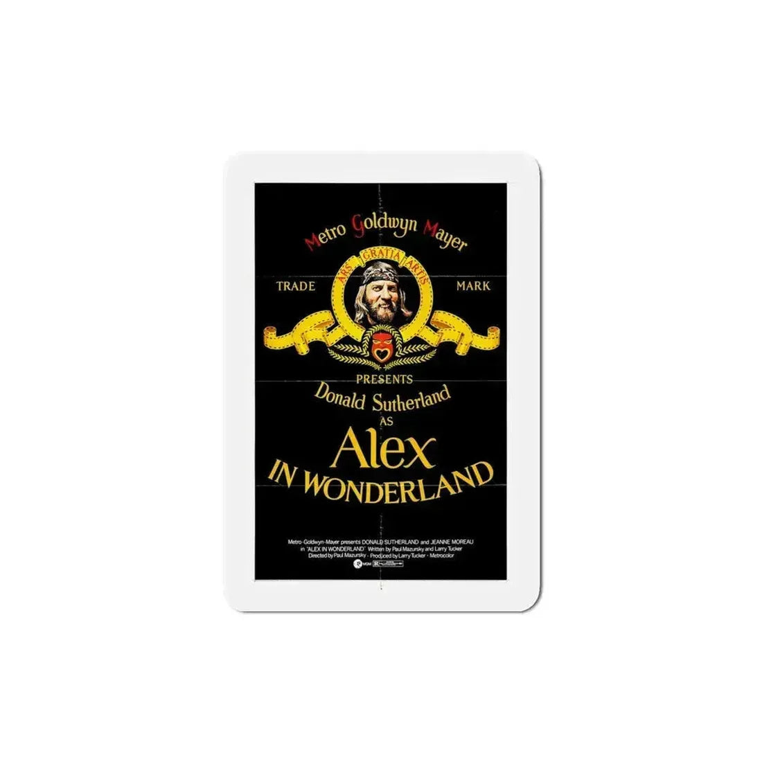 Alex in Wonderland 1970 Movie Poster Refrigerator Magnet 4 Inch - The Sticker Space