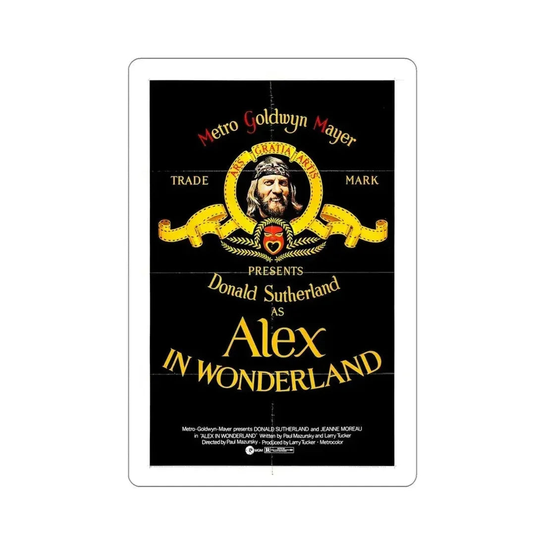 Alex in Wonderland 1970 Movie Poster STICKER Vinyl Die-Cut Decal 5 Inch - The Sticker Space