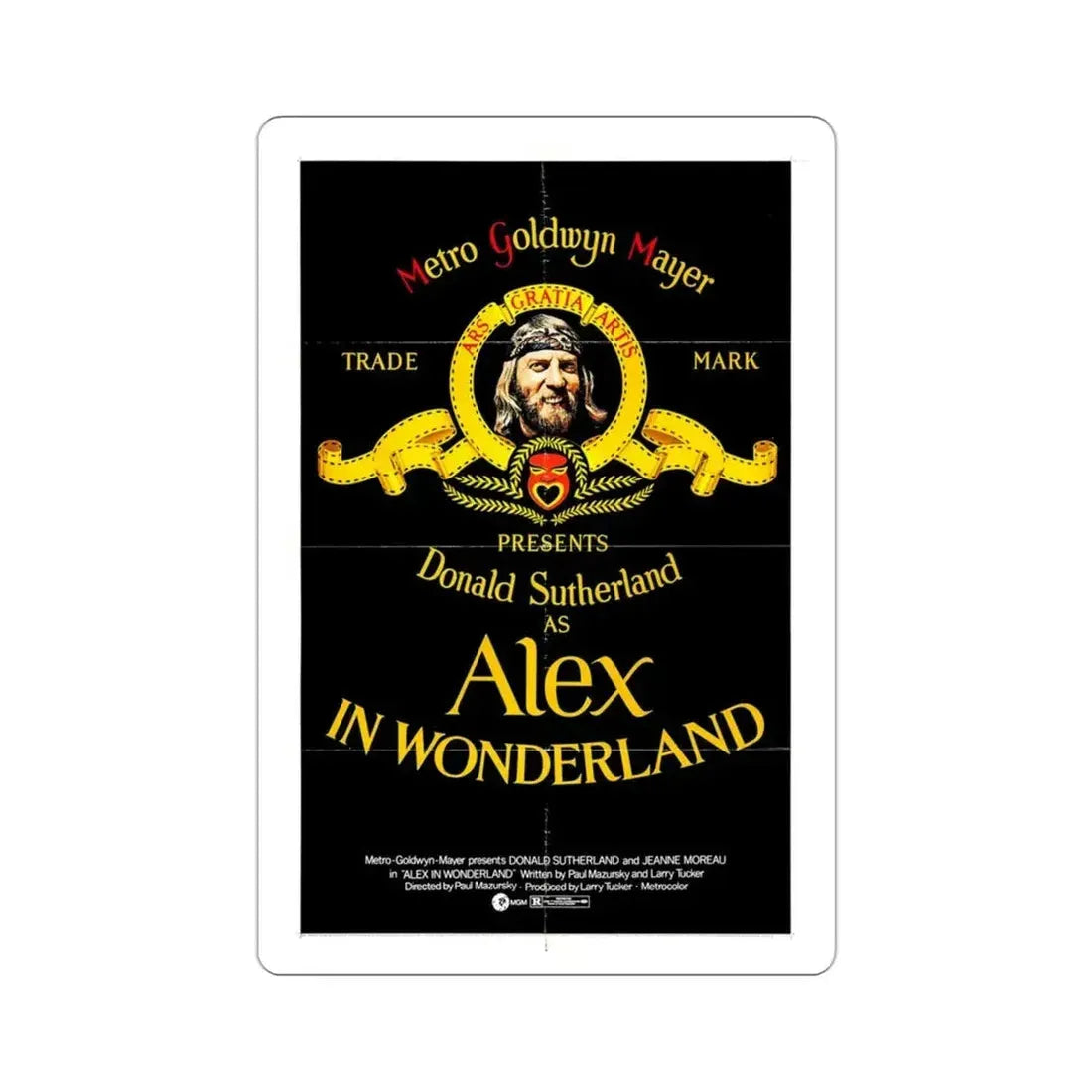 Alex in Wonderland 1970 Movie Poster STICKER Vinyl Die-Cut Decal - The Sticker Space