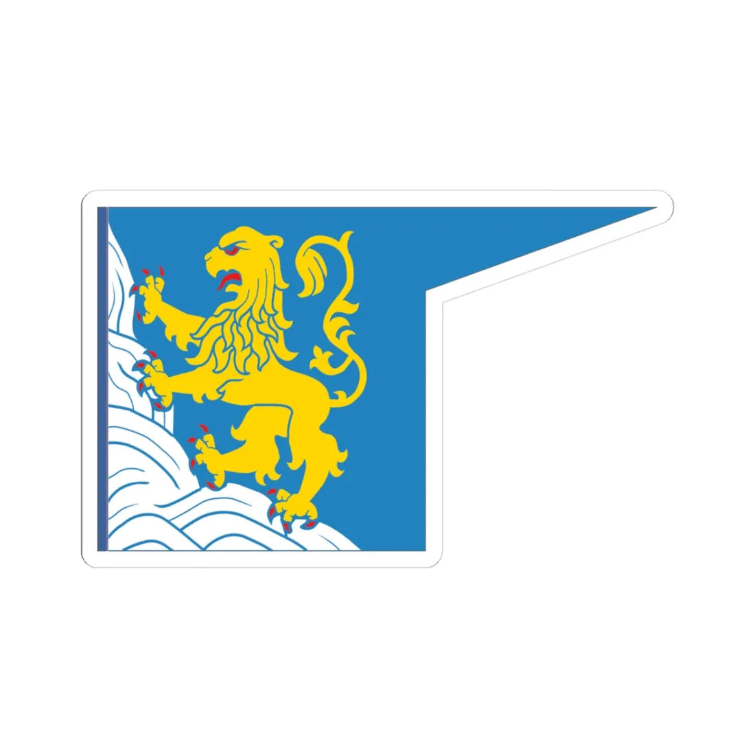 Alex K Grundwald flags 1410-05 (Ukraine) STICKER Vinyl Kiss-Cut Decal 3 Inch White - The Sticker Space