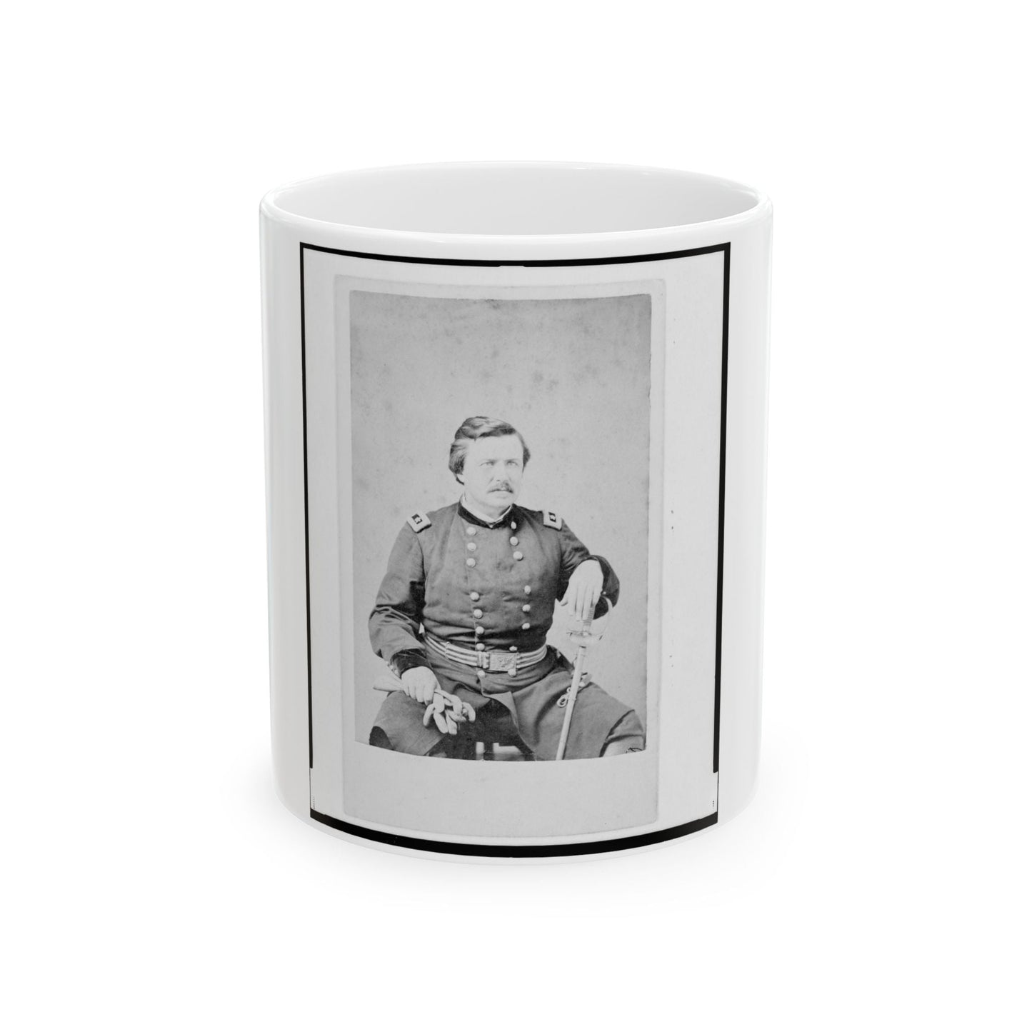 Alexander Mcdowell Mccook, Union General, Three-Quarter Length Portrait, Seated, Facing Front (U.S. Civil War) White Coffee Mug